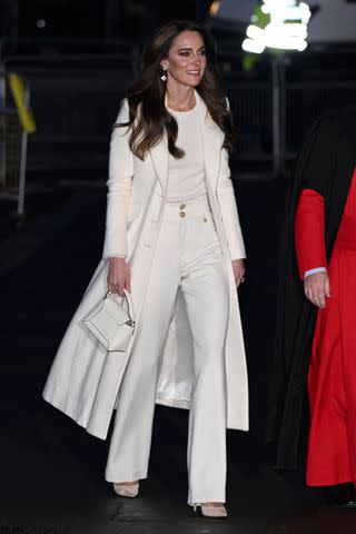 <p>Jeff Spicer/Getty</p> Kate Middleton hosts Christmas concert on Dec. 8, 2023