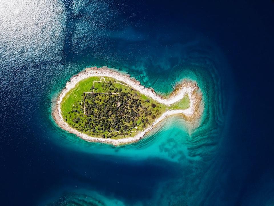 Brijuni’s Gaz island is shaped like a fish (Getty Images)