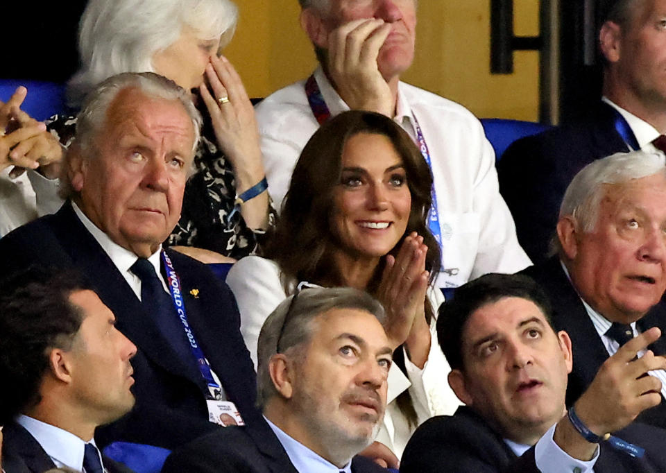 Kate dans les tribunes du stade Vélodrome