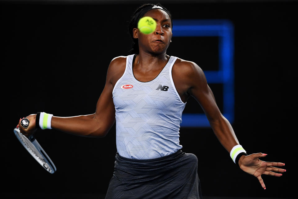 Coco Gauff ha superato Venus per 7-6, 6-3 al 1° turno degli Australian Open. "Questa volta ero decisamente più fiducioso - ha detto la la giovane tennista americana - la folla non mi ha spaventato tanto quanto l'ultima volta." (Photo by Hannah Peters/Getty Images)