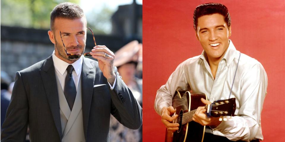 David Beckham, Elvis Presley.