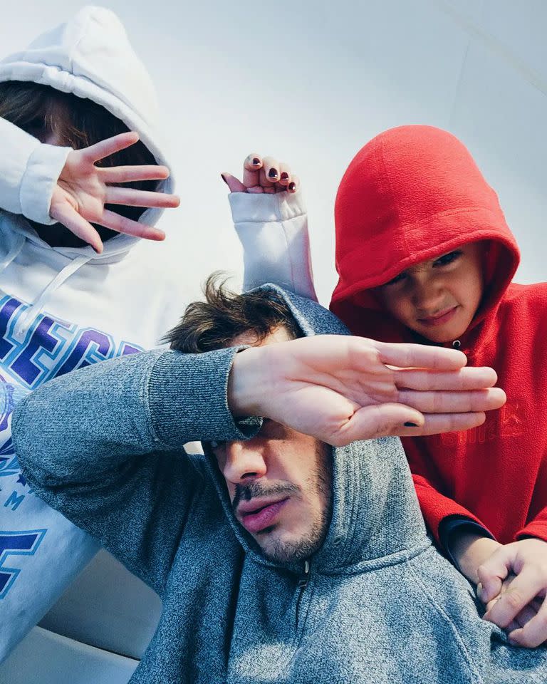 Violeta, Tomás y Teo celebraron el Día del Padre (Foto: Instagram @fonzista)