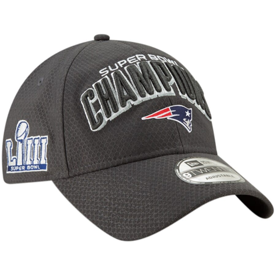 Men's New Era Graphite New England Patriots Super Bowl LIII Champions Parade 9TWENTY Adjustable Hat