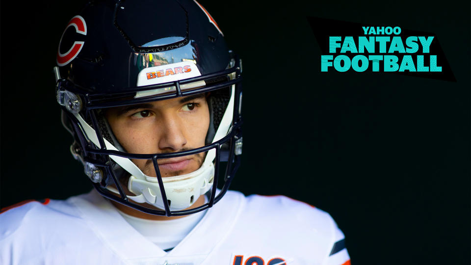 Liz Loza & Matt Harmon debate whether it's time for the Chicago Bears to bench Mitchell Trubisky on the latest Yahoo Fantasy Football Podcast.(Photo by Mitchell Leff/Getty Images)