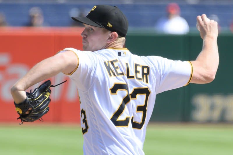 Pittsburgh Pirates starting pitcher Mitch Keller has a career 4.71 ERA over 102 appearances. File Photo by Archie Carpenter/UPI