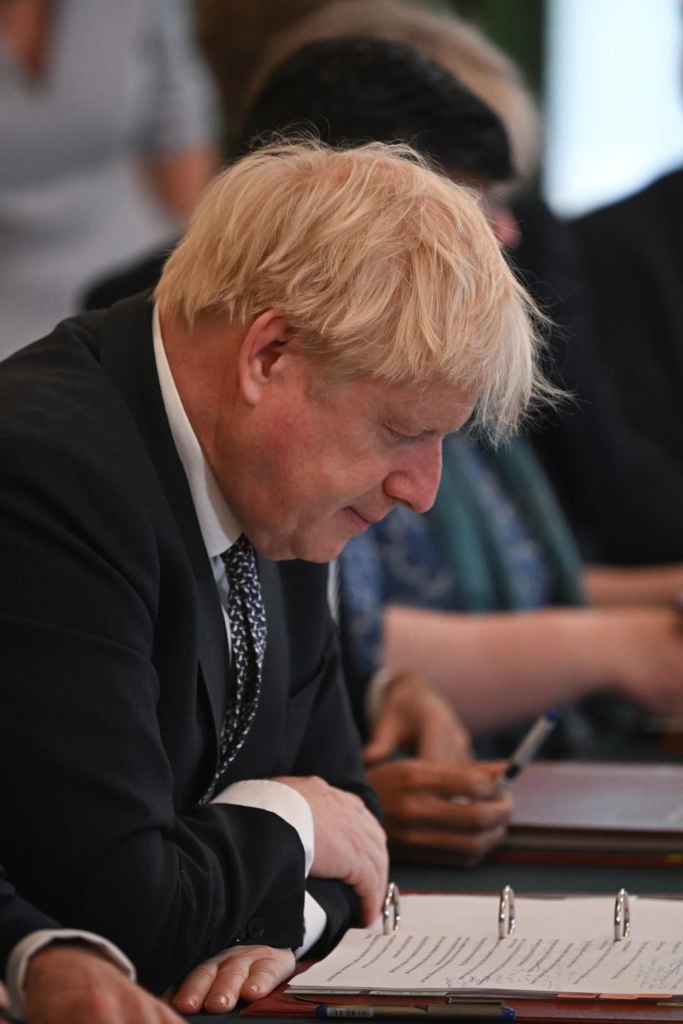 Prime Minister Boris Johnson’s final Cabinet meeting (Justin Tallis/PA) (PA Wire)