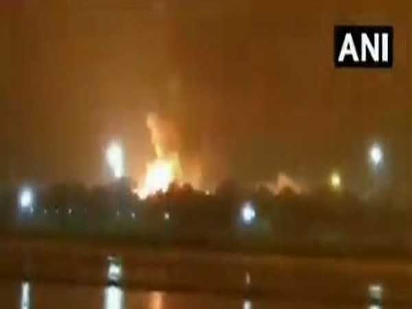 Fire broke out at an Oil and Natural Gas Corporation (ONGC) plant in Surat. Photo/ANI