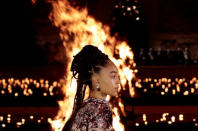 A model presents a creation during the Cruise 2020 collection show for French fashion house Dior in Marrakech, Morocco, April 29, 2019. REUTERS/Youssef Boudlal