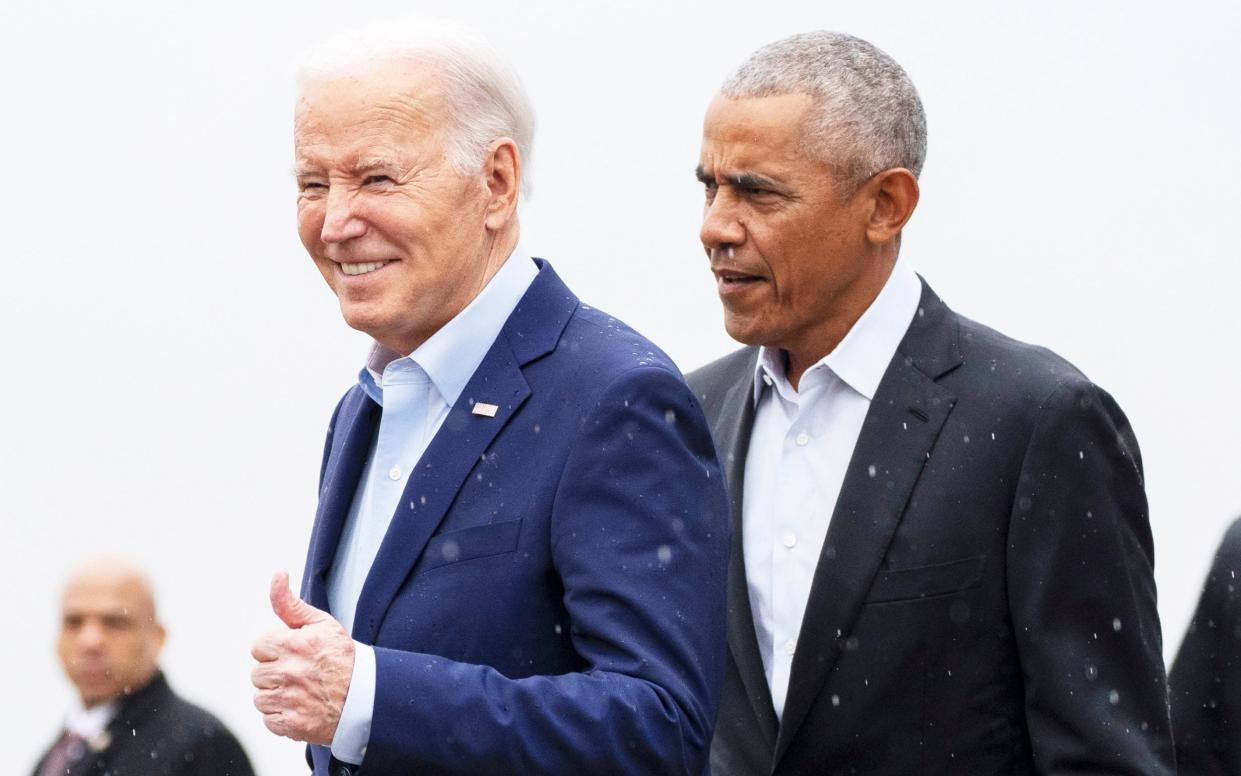 President Biden shared the stage with his ex-boss, Barack Obama at the fundraiser