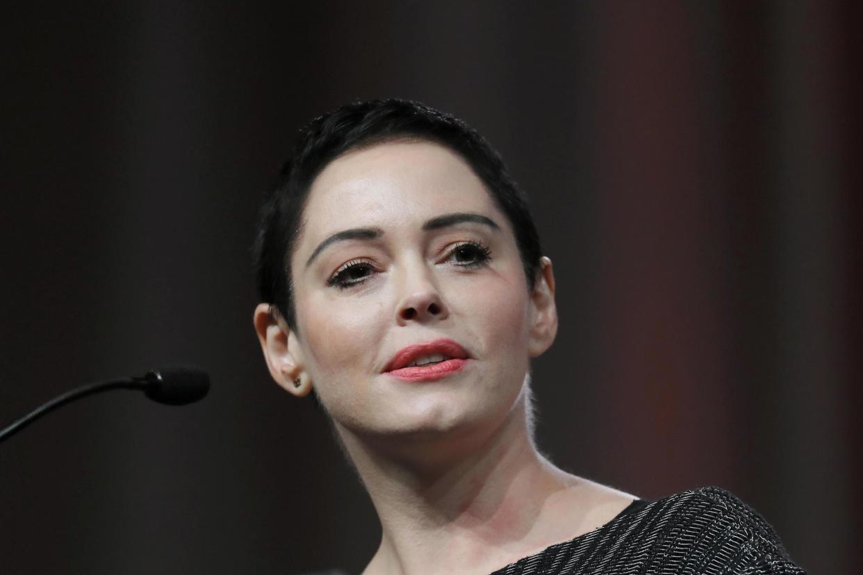 Rose McGowan was one of the first and most prominent of dozens of women to accuse Harvery Weinstein of sexual misconduct (file image): AP