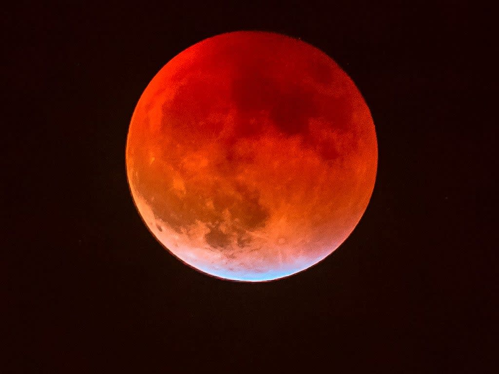 Una superluna de sangre aparecerá el 15 de mayo de 2022  (Getty Images/iStockphoto)