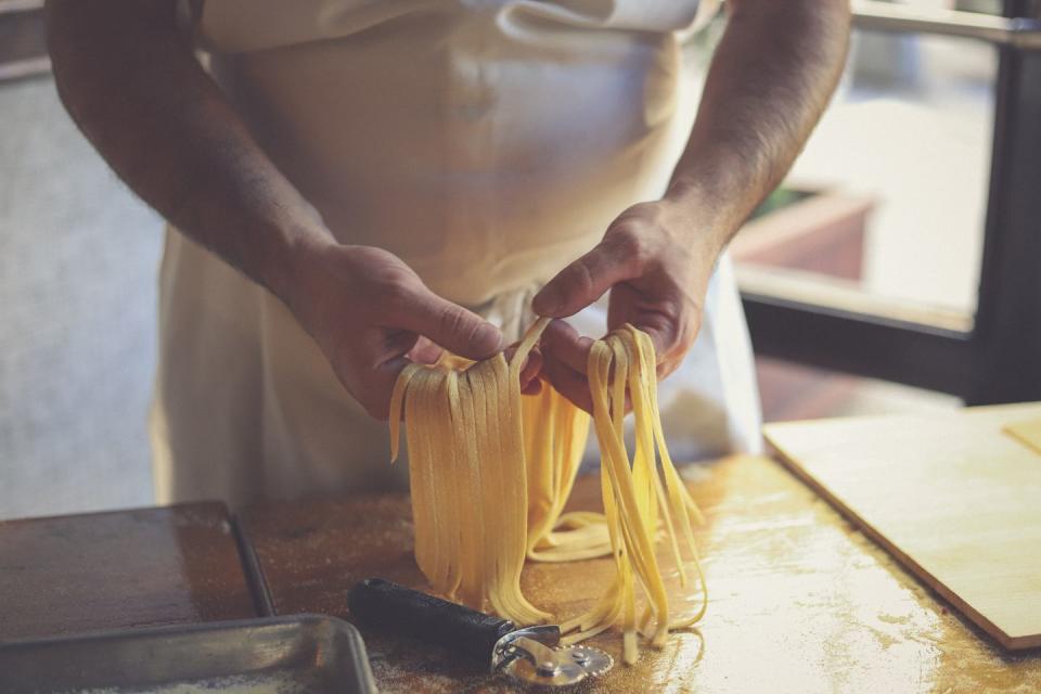 fettuccine making