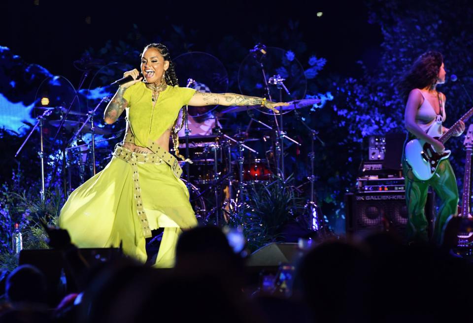 Kehlani performs at IN BLOOM in 2022. The singer will visit Cincinnati in August.