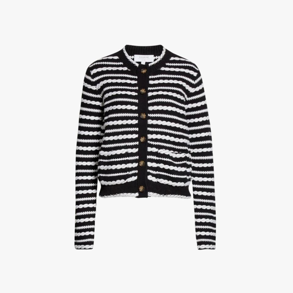 La Ligne braid stripe cardigan