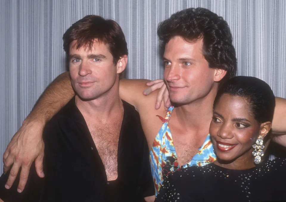 Treat Williams, Rex Smith y Melba Moore en 1986. Photo By John Barrett/PHOTOlink.net /MediaPunch /IPX