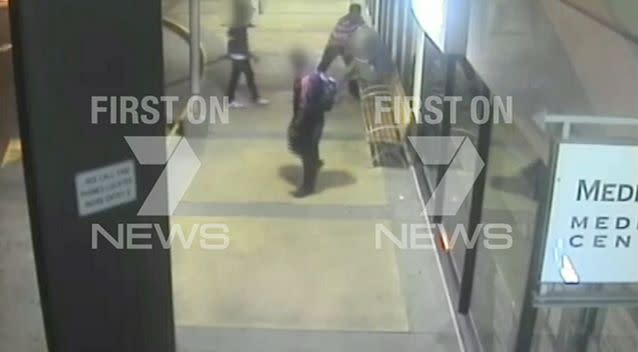 CCTV of the attack on the diasbled pensioner. Source: Seven News