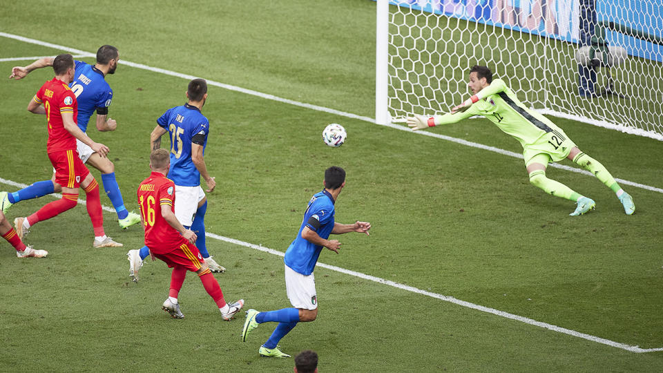 Matteo Pessina, pictured here scoring for Italy against Wales at Euro 2020. 