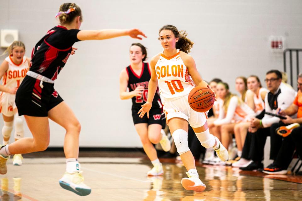 Solon's Mia Stahle has helped power the Spartans to a 5-0 start this season.