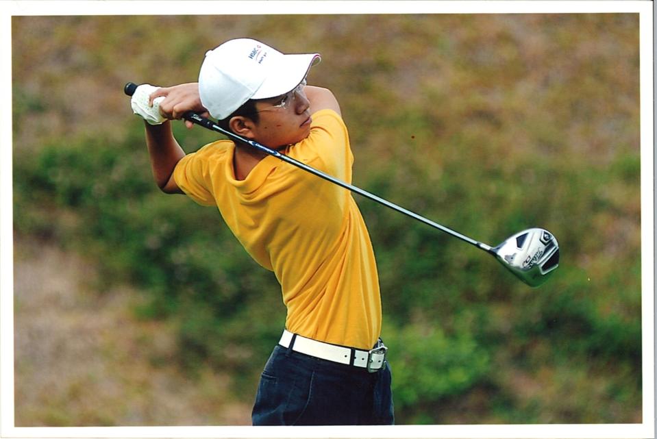 Singapore golfer Edgar Oh taking part in the HSBC Youth Golf Challenge. (PHOTO: Singapore Golf Association)