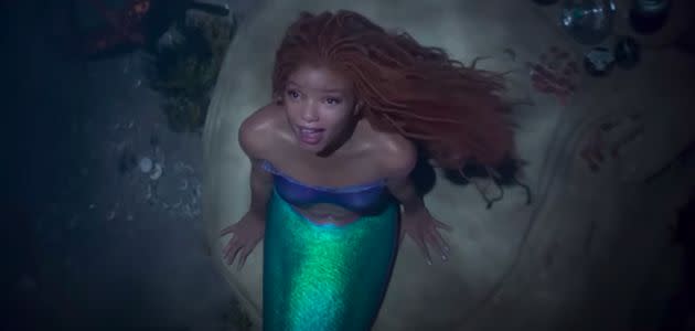 Halle Bailey as seen in the new teaser for The Little Mermaid (Photo: Disney)