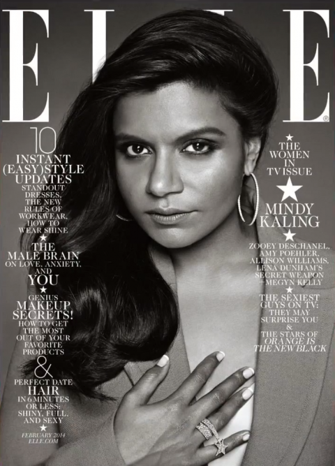 mindy kaling elle magazine cover racist