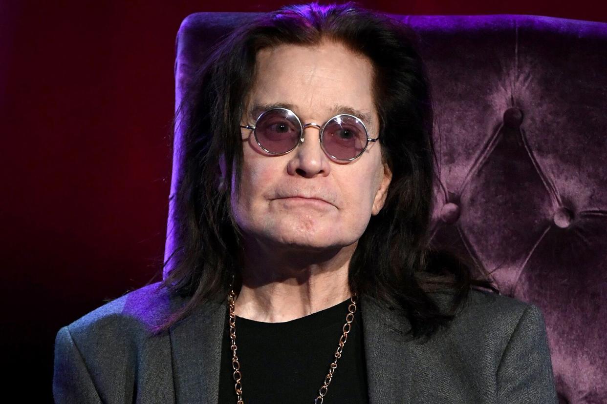 Ozzy Osbourne speaks onstage at iHeartRadio ICONS with Ozzy Osbourne: In Celebration of Ordinary Man at iHeartRadio Theater on February 24, 2020 in Burbank, California.
