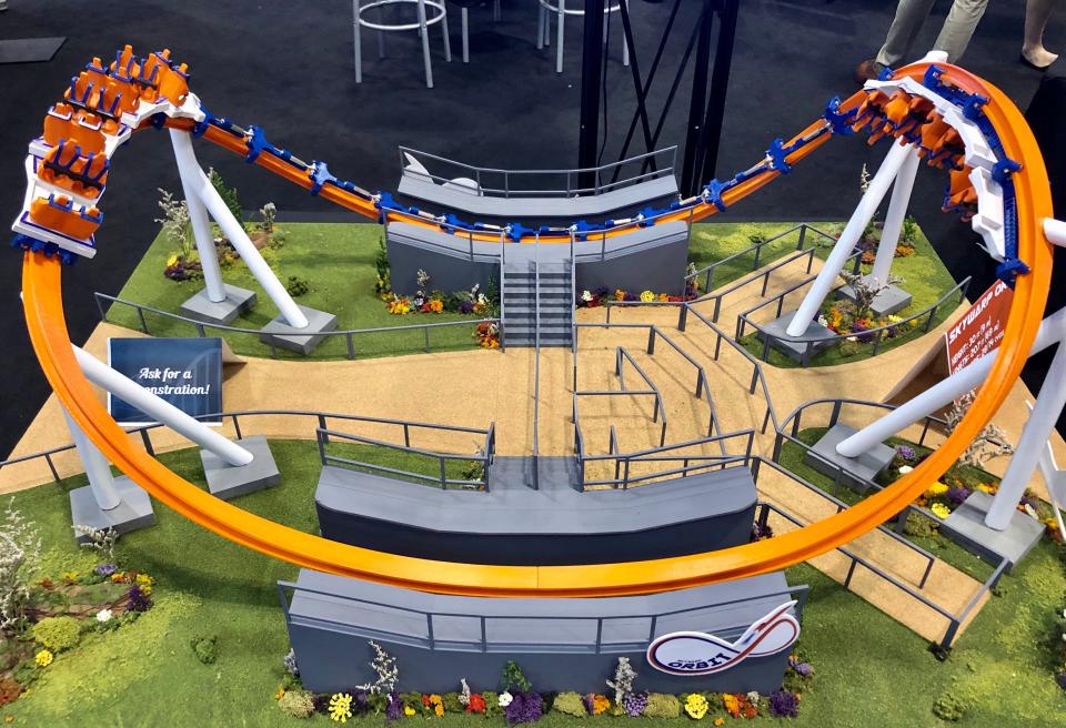 Skyline Attractions shared a model of Orbit, the latest iteration of its Skywarp coasters.
