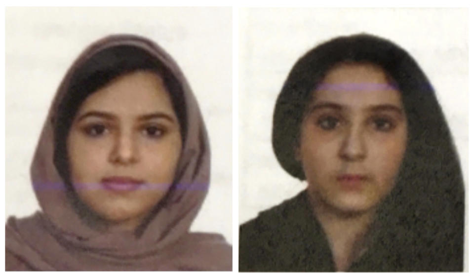 Passport photos of&nbsp;Tala and Rotana Farea, found dead in New York.&nbsp; (Photo: ASSOCIATED PRESS)