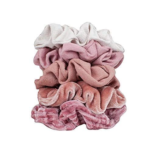 Set of Pink Velvet Scrunchies