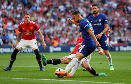 Soccer Football - FA Cup Final - Chelsea vs Manchester United - Wembley Stadium, London, Britain - May 19, 2018 Chelsea's Eden Hazard in action REUTERS/David Klein