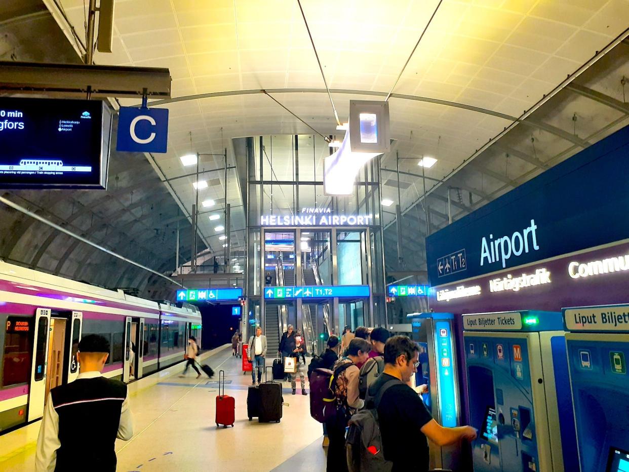 A shot of the train station from Helsinki.