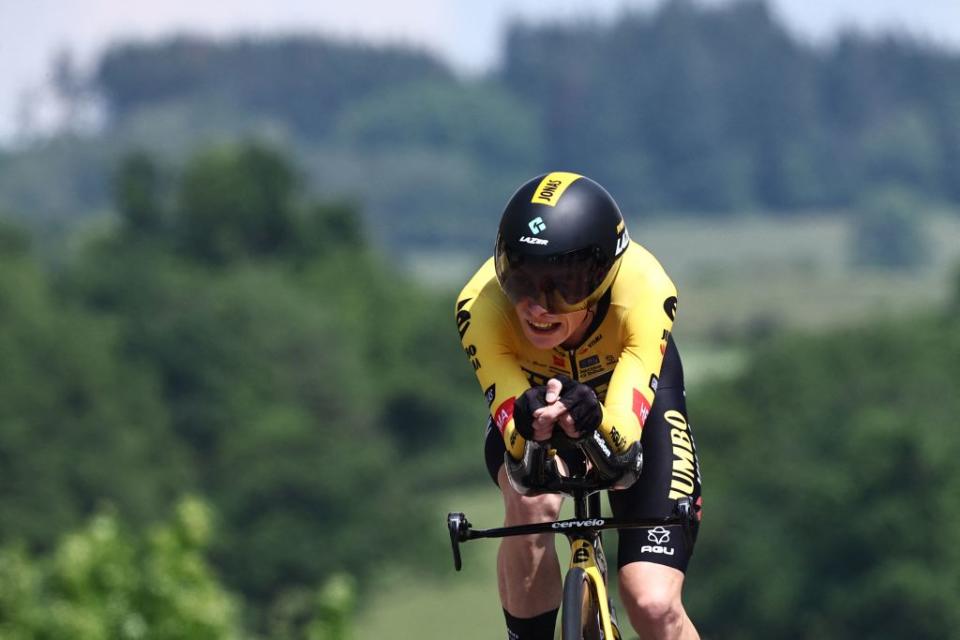 Jonas Vingegaard (Jumbo-Visma) during stage 4 of the 2023 Critérium du Dauphiné