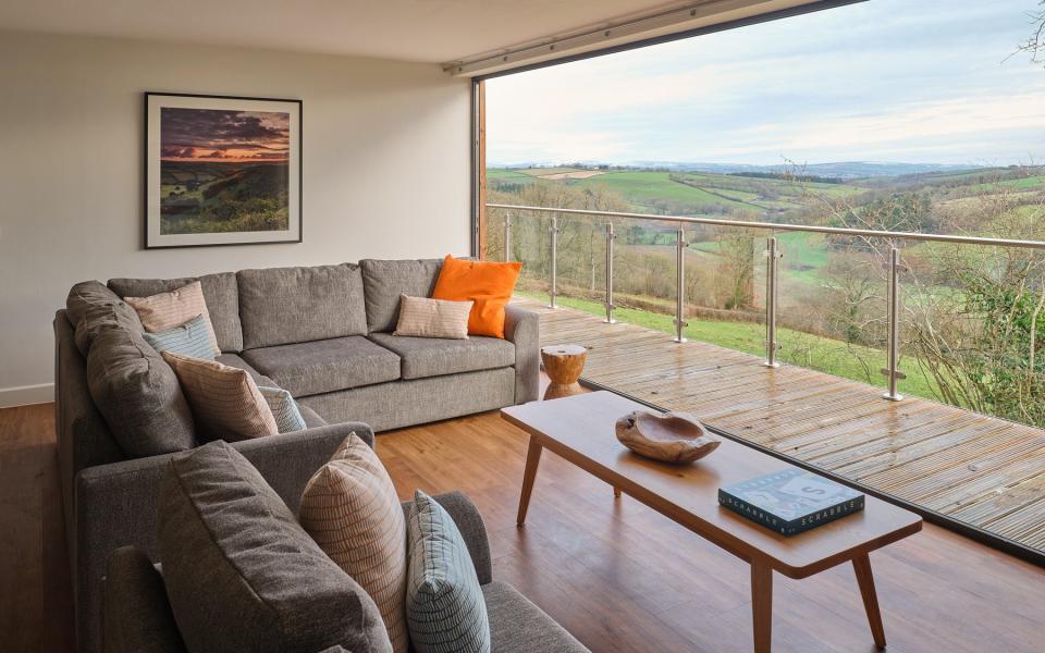Panoramic views: The lodge is perched on the slopes of a very steep hill