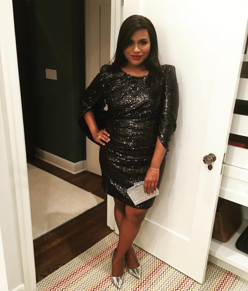 <p>Mindy Kaling snagged a shot of herself all glammed up on what must have been a bittersweet evening for her. “‘A little less conversation a little more action’ is how I would describe my look for the FINAL #themindyproject premiere party!” she captioned it. (Photo: <a rel="nofollow noopener" href="https://www.instagram.com/p/BY9uGePlX0n/?hl=en&taken-by=mindykaling" target="_blank" data-ylk="slk:Mindy Kaling via Instagram;elm:context_link;itc:0;sec:content-canvas" class="link ">Mindy Kaling via Instagram</a>) </p>