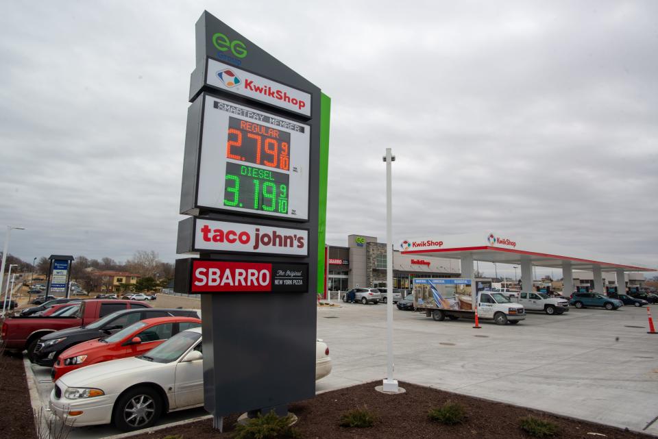 The new Kwik Shop at 3706 S.W. Burlingame Road has officially opened for business with two restaurants inside. Taco John's will open Wednesday; Sbarro hasn't announced an opening date yet.