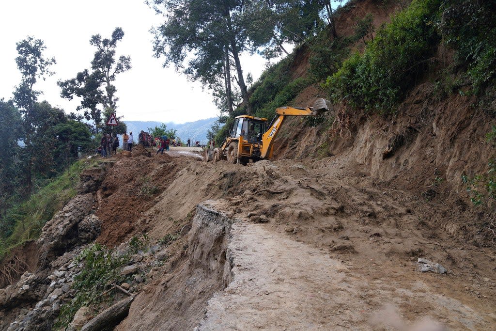 Nepal has endured heavy rain this week, sparking floods and landslides  (AP)