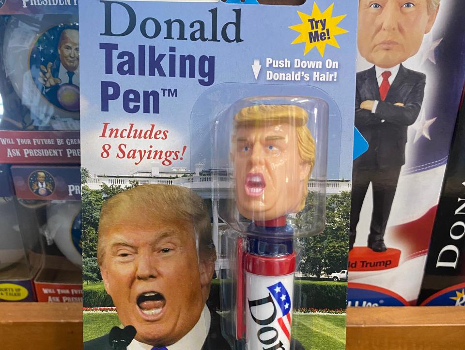 Donald Trump talking pen.