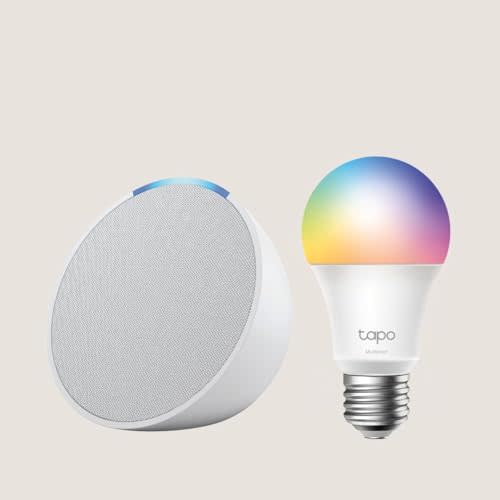 Echo Pop with TP-Link Tapo Smart Color Bulb