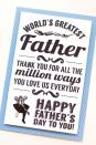 <p>Make this card even more personal and memorable for your dad by listing a few of the "million ways" he loves your family everyday on the inside.</p><p><strong>Get the printable at </strong><a href="https://www.creatingreallyawesomefunthings.com/printable-fathers-day-cards/" rel="nofollow noopener" target="_blank" data-ylk="slk:C.R.A.F.T.;elm:context_link;itc:0;sec:content-canvas" class="link "><strong>C.R.A.F.T.</strong></a></p>