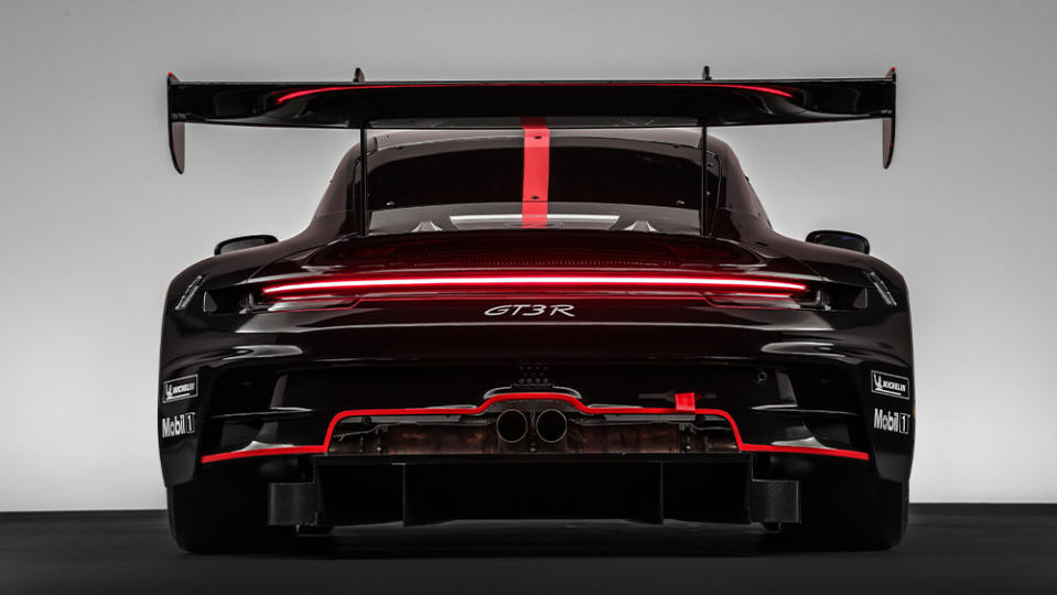 The 911 GT3 R has a sleek single taillight. - Credit: Porsche