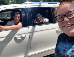 Nick Jonas Surprises Fan Wearing Jonas Brothers Shirt on Street