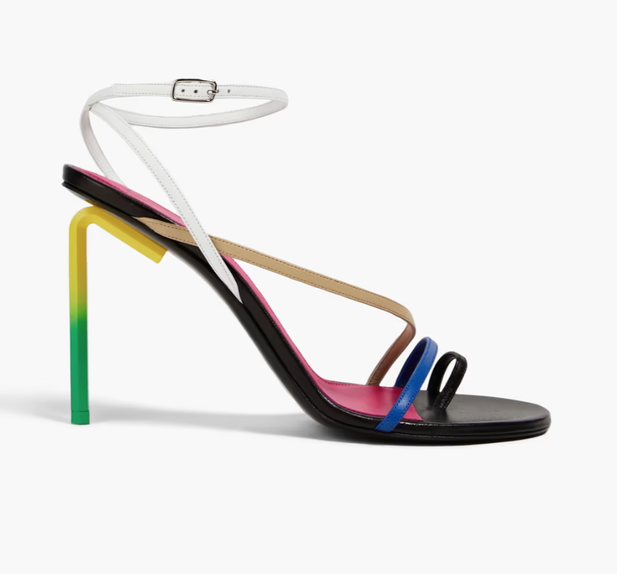 Off-White Allen color-block leather sandals. (PHOTO: The Outnet)