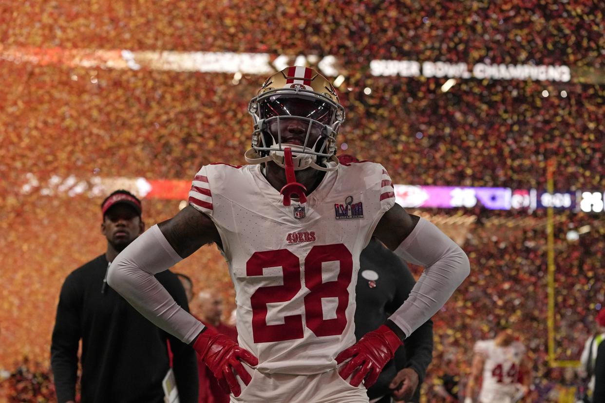 Jugadores de los San Francisco 49ers señalaron que no conocían el cambio de regla para el tiempo extra en la derrota ante los Kansas City Chiefs en el Super Bowl LVIII. (AP Foto/George Walker IV)