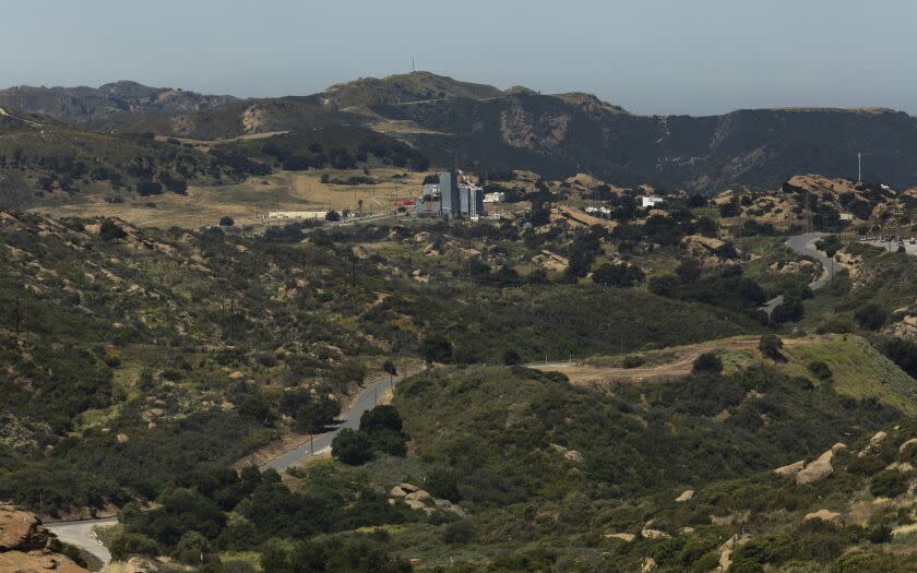 VENTURA COUNTY, CA-JUNE 4, 2020: Overall, shows the Santa Susana Field Facility as seen from a ridgeline in unincorporated Ventura County. Six decades after America's first nuclear meltdown, hundreds of radioactive hot spots remain at the former research facility. 10 years after state and federal agencies agreed to clean up the site owned by Boeing Co. and NASA, the work has not even started. (Mel Melcon/Los Angeles Times)