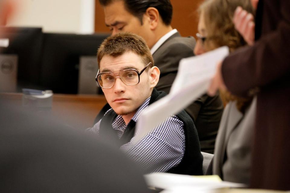 Nikolas Cruz in court on 17 charges of murder and 17 charges of attempted murder (© South Florida Sun Sentinel 2022)