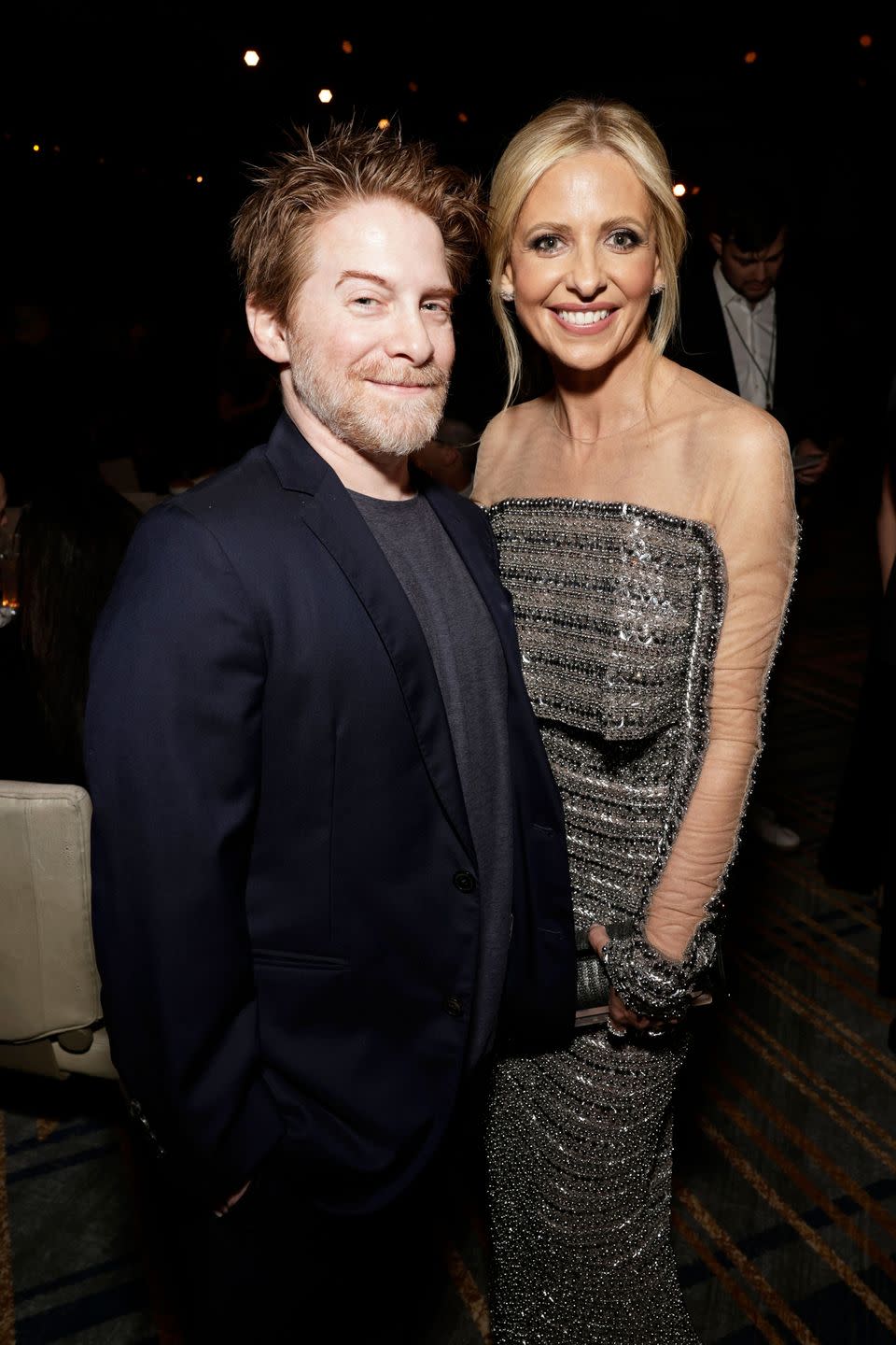 seth green, sarah michelle gellar at the 35th annual producers guild awards cocktail party at the ray dolby theatre