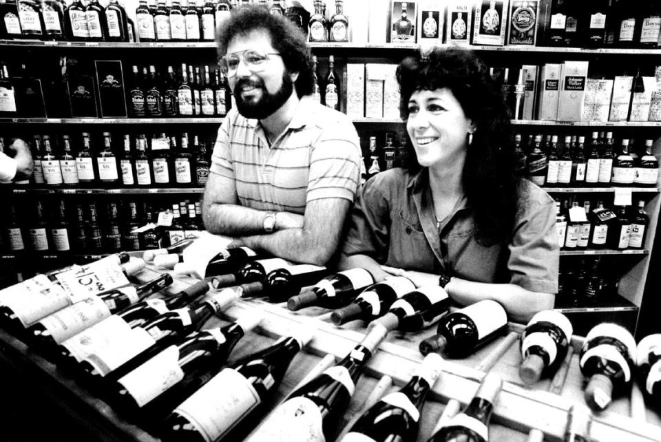 Jeffery and Leslie Kastner inside their Big Daddy store on Davie Road in Broward in 1987.