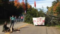 Shale gas protesters have been in place on Route 134 near Rexton since Sept. 30