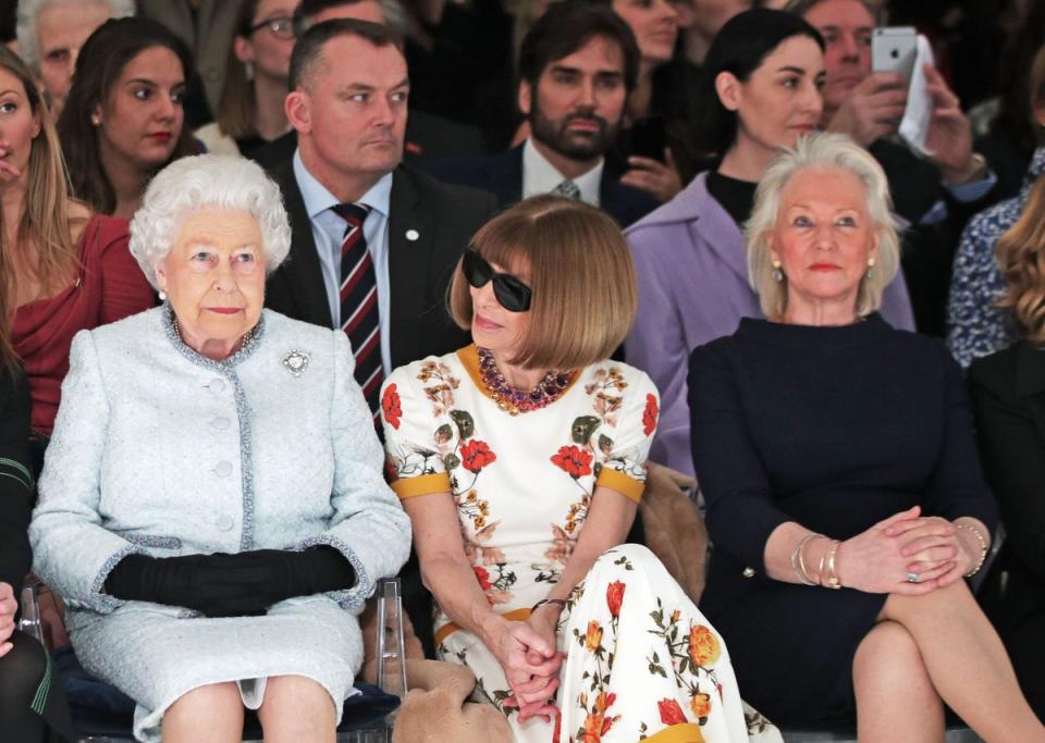 The Queen and Angela Kelly (right)