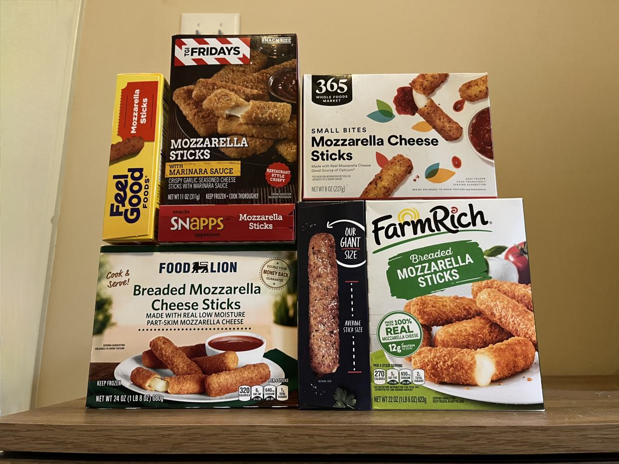 7 brands of frozen mozzarella sticks